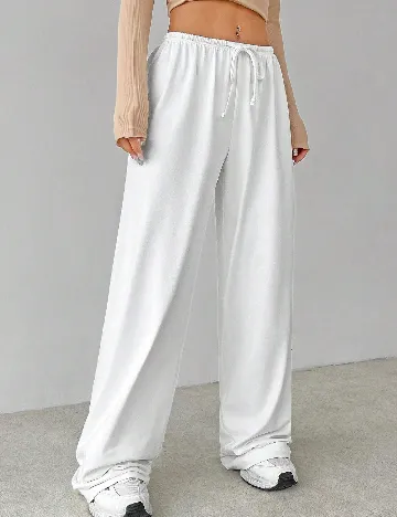 Pantaloni SHEIN, alb