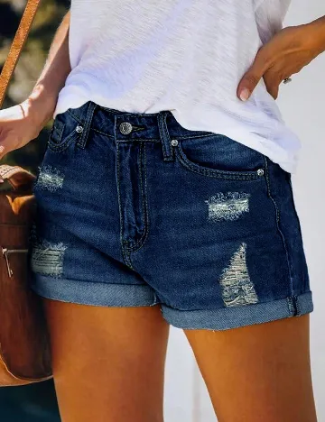 Pantaloni scurti SHEIN, albastru