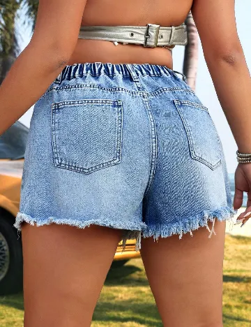 Pantaloni scurti SHEIN CURVE, albastru