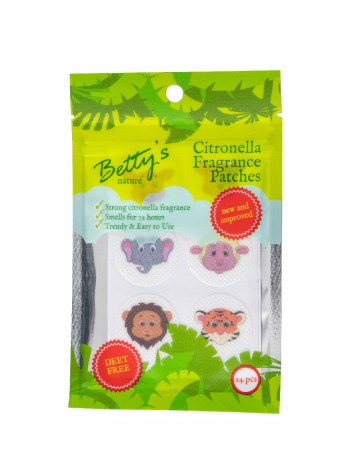 Plasturi anti țânțari parfumati cu citronella, 24 buc Betty's, mix culori