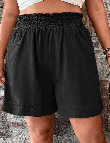 Pantaloni scurti SHEIN CURVE, negru