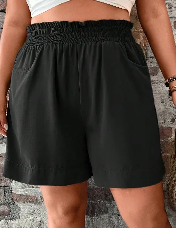 Pantaloni scurti SHEIN CURVE, negru