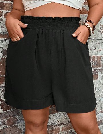 Pantaloni scurti SHEIN CURVE, negru