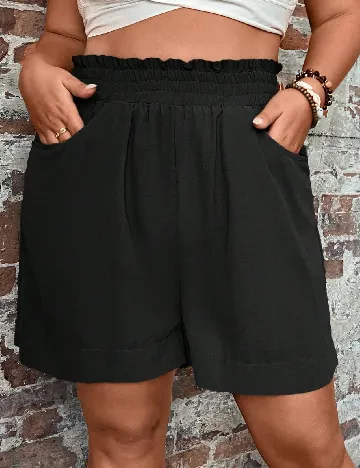 Pantaloni scurti SHEIN CURVE, negru