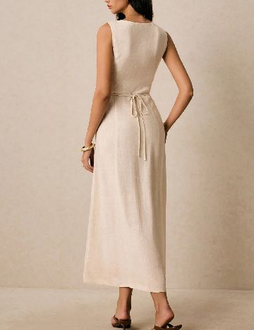 Rochie medie Poeselle, bej