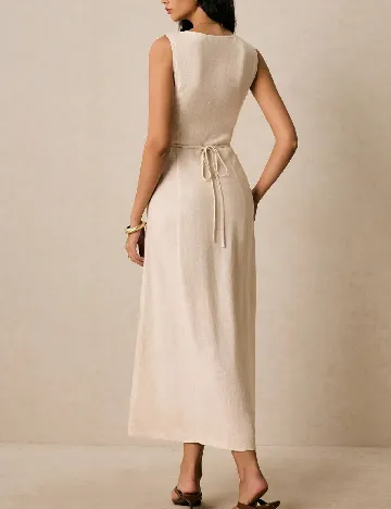 Rochie medie Poeselle, bej