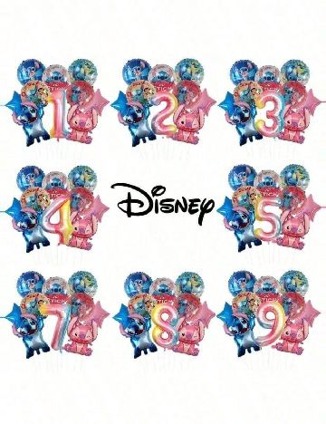 Set baloane cifra 7 SHEIN, mix culori