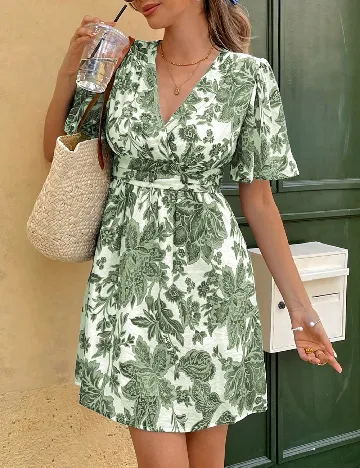 Rochie scurta SHEIN, verde