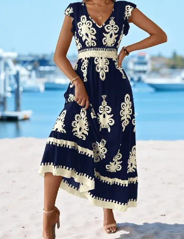 Rochie lunga Emery Rose, bleumarin