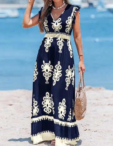 Rochie lunga Emery Rose, bleumarin