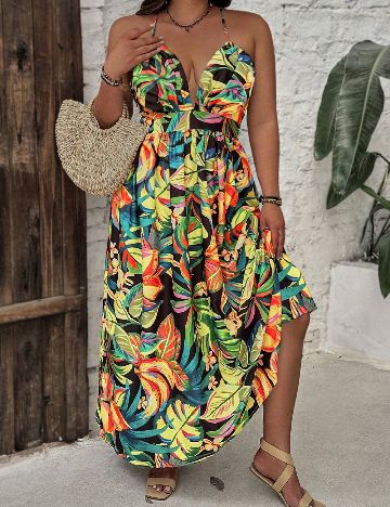 Rochie lunga SHEIN CURVE, mix culori