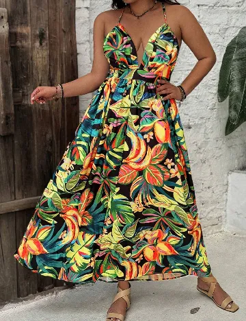 Rochie lunga SHEIN CURVE, mix culori