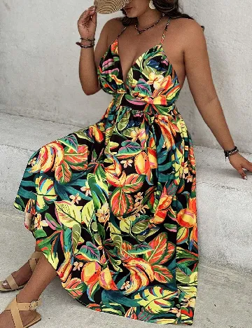 Rochie lunga SHEIN CURVE, mix culori