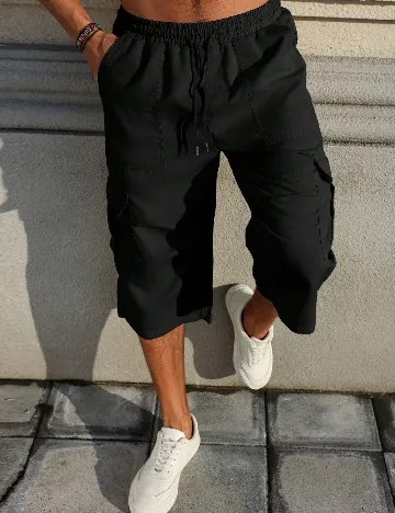 Pantaloni trei sferturi SHEIN, negru