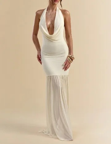 Rochie lunga SHEIN, crem