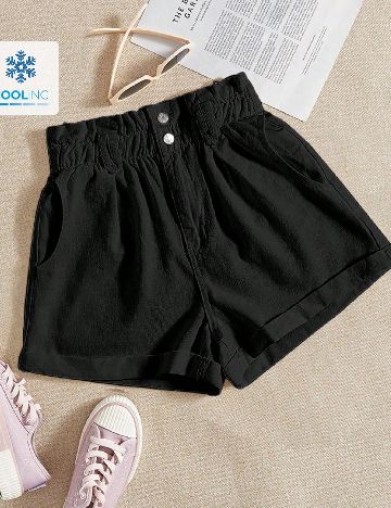 Pantaloni scurti SHEIN, negru