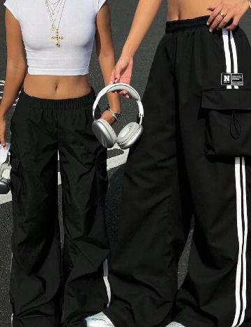 Pantaloni Shein Kids, negru