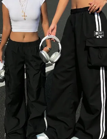 Pantaloni Shein Kids, negru