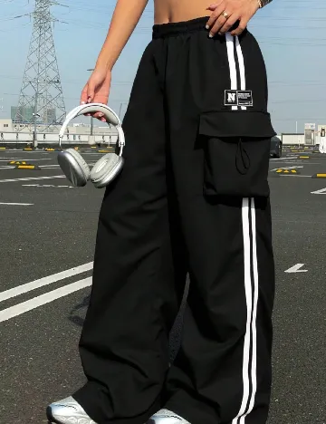 Pantaloni Shein Kids, negru