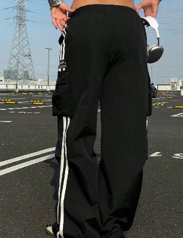 Pantaloni Shein Kids, negru