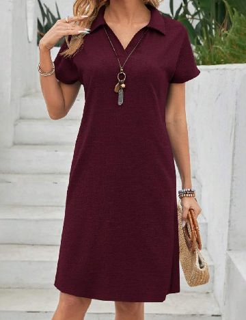 Rochie scurta Emery Rose, visiniu