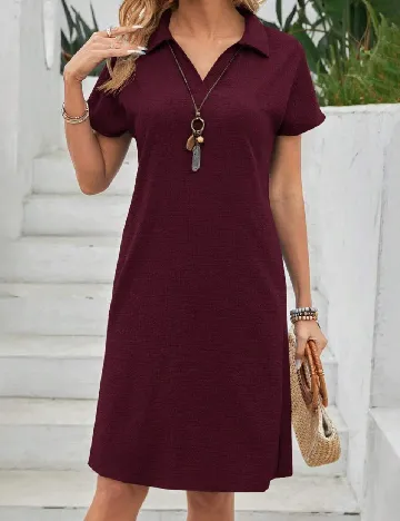 Rochie scurta Emery Rose, visiniu