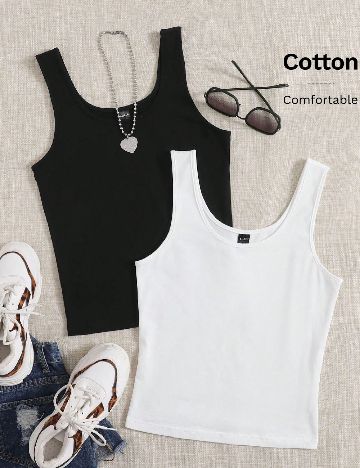 Set Maiouri 2 bucati SHEIN, alb/negru