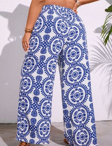 Pantaloni SHEIN CURVE, albastru