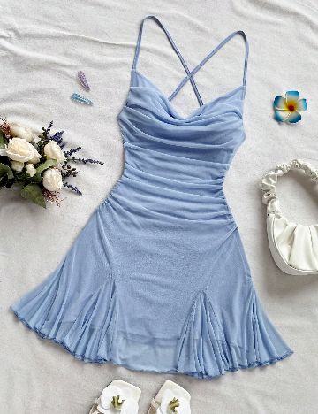 Rochie scurta SHEIN, albastru