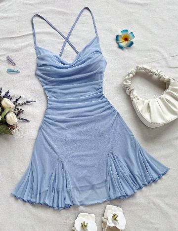 Rochie scurta SHEIN, albastru