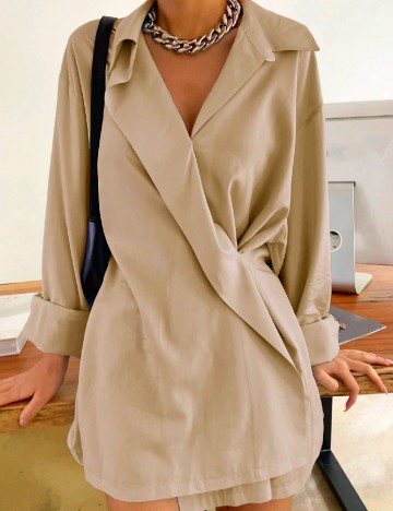 Camasa Oversize Dazy, bej