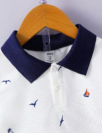 Compleu Shein Kids, bleumarin/alb