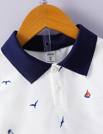 Compleu Shein Kids, bleumarin/alb