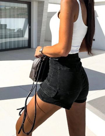 Fusta pantalon SHEIN, negru