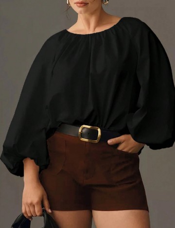 Bluza SHEIN CURVE, negru