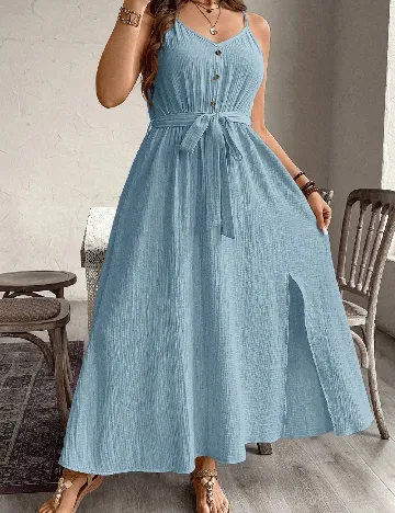 Rochie lunga SHEIN CURVE, albastru