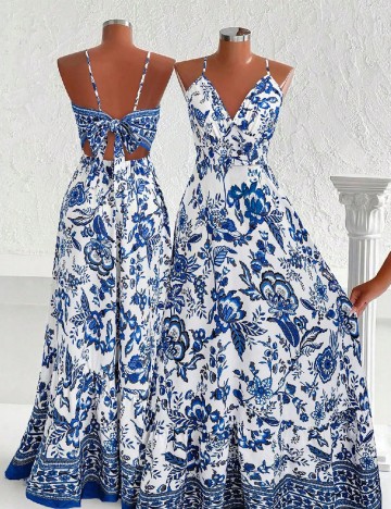 Rochie lunga SHEIN CURVE, albastru