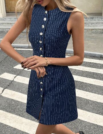 Rochie scurta SHEIN, bleumarin