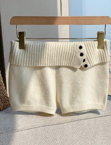 Pantaloni scurti SHEIN, ecru