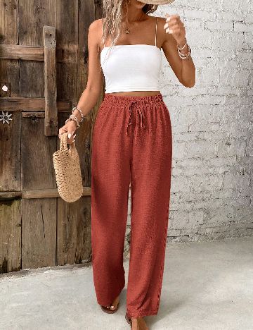 Pantaloni SHEIN, caramiziu