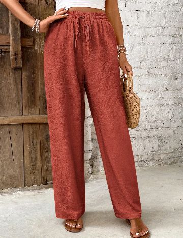 Pantaloni SHEIN, caramiziu