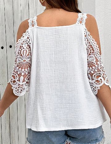 Bluza SHEIN CURVE, alb