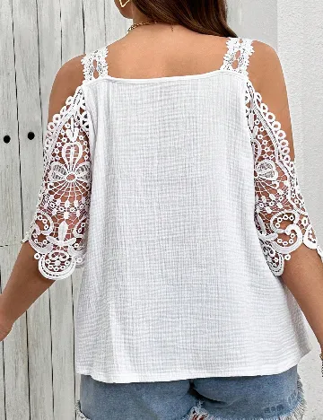 Bluza SHEIN CURVE, alb