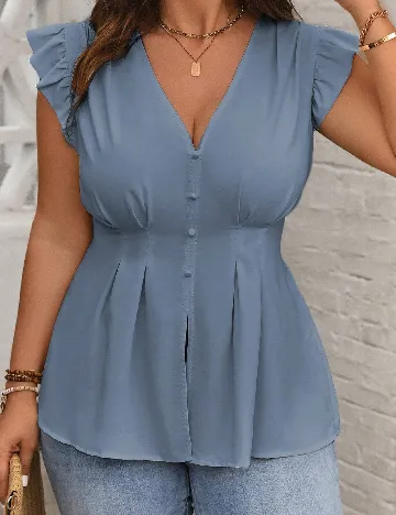 Bluza SHEIN CURVE, albastru