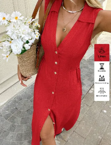 Rochie lunga Emery Rose, rosu