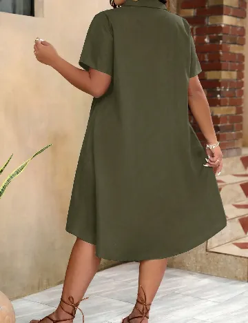 Rochie scurta SHEIN CURVE, verde