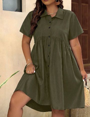 Rochie scurta SHEIN CURVE, verde