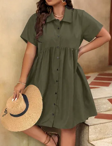 Rochie scurta SHEIN CURVE, verde