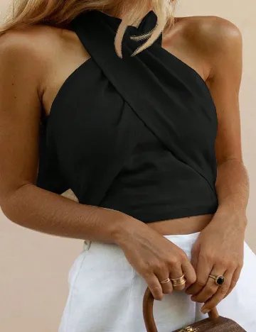 Top SHEIN CURVE, negru