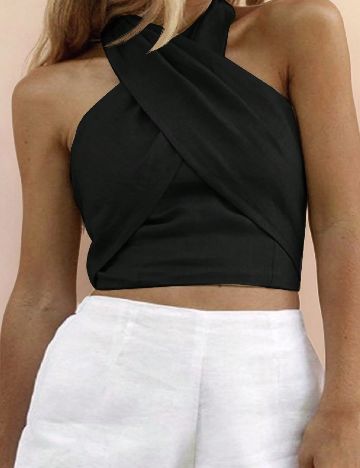 Top SHEIN CURVE, negru